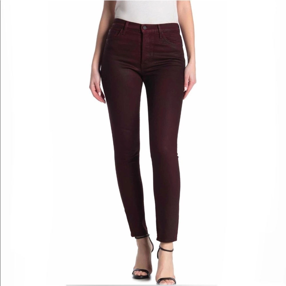 GRLFRND KAROLINA COATED HIGH RISE SKINNY JEANS